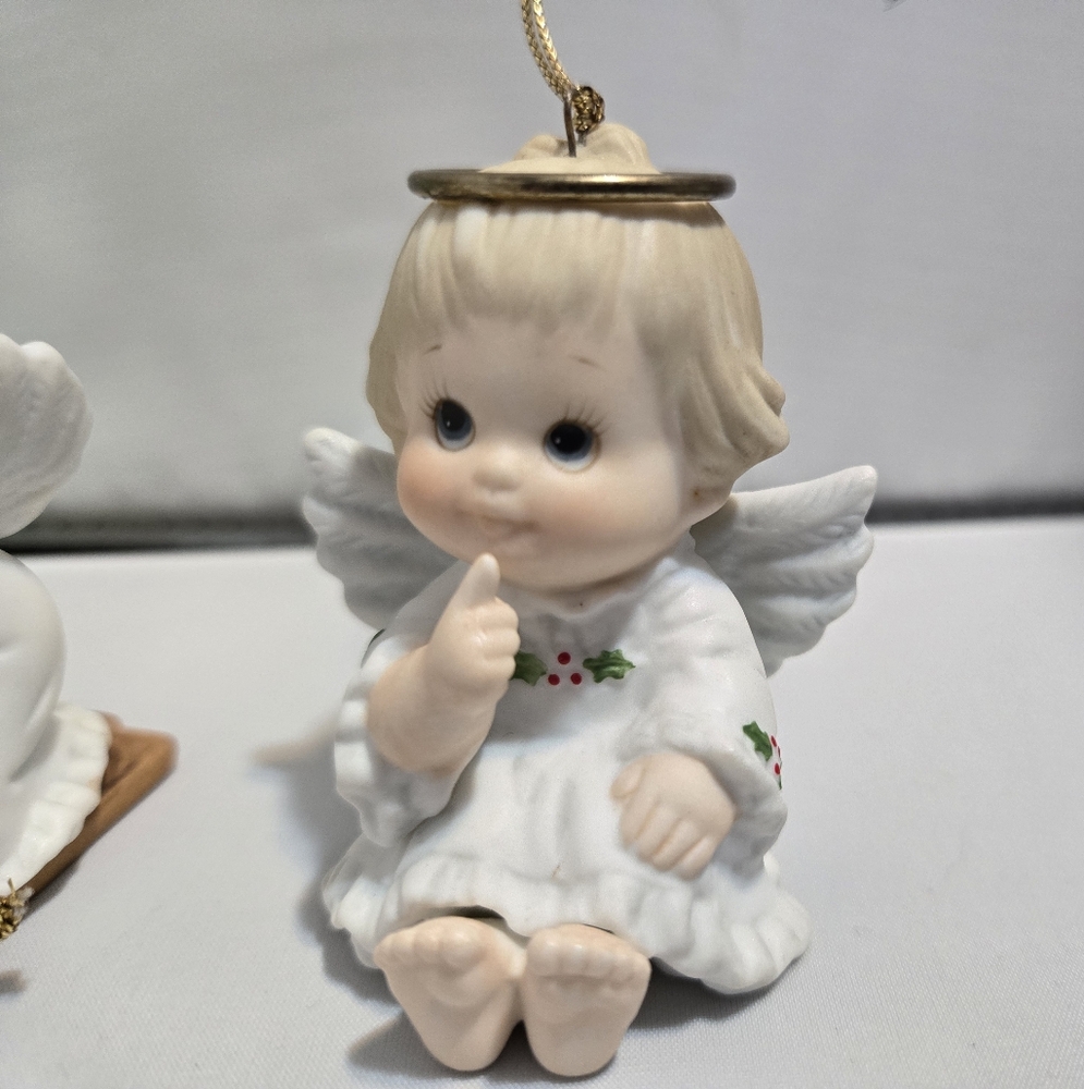 Vintage Morehead Holly Babes Ornament Angels - Picture 2 of 6